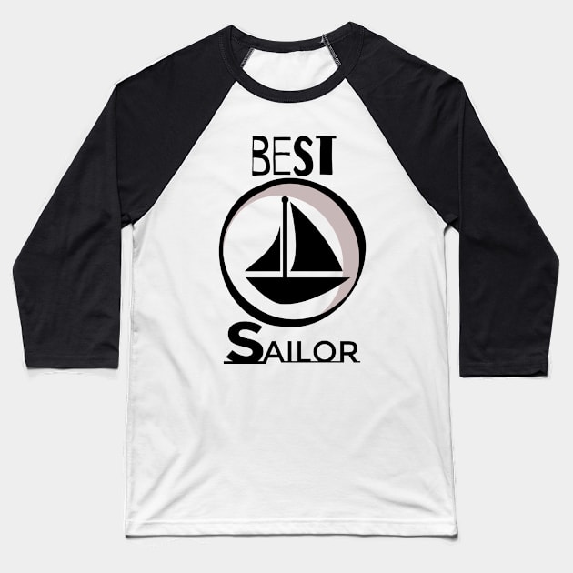 best sailor, fishing sailing design Baseball T-Shirt by summerDesigns